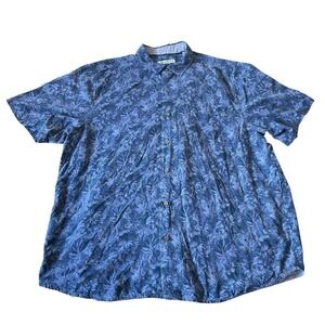 Tommy Bahama Men's Tropical 100% Silk Casual Button Down Shirt XLT